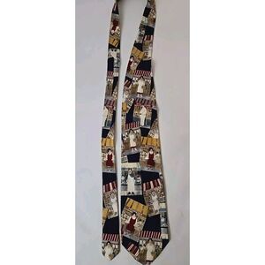 Guy Buffet Neck Tie 100% Silk Made In Italy Collection Itallian Storefronts